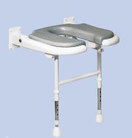 Duschklappsitz 4000 Standard Grau mit Ausschnitt für...
