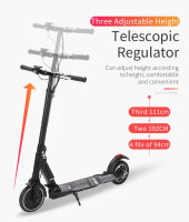E-Scooter bis zu 30 km/h schnell - mit 24km Reichweite - 36V Akku
