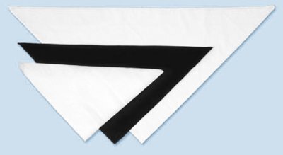 Dreiecktuch Baumwolle90x90x127cm schwarz