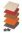 Sitty Basic Keilkissen 38x38x7,/1cm,orange(Werkmeister),