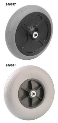 Rad für Rollatoren mit Kugellager- Rippenfelge TPE 200x50 Nabenlänge 64mm>>>>