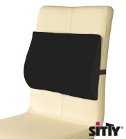 Sitty Basic Lumbalkissen 33x28,x5/1cm,Klettband längs,schwarz,