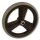 Rad mit 3-Speichen Kunstoff-Felge schwarz, Vollgummi 200x28 grau, NL60>>>>