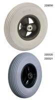 Rad mit 3-Speichen Kunstoff-Felge schwarz, PU 200x50...