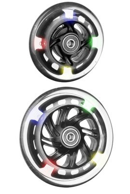 Rad mit Leuchtdioden transparent, Nabenlänge 25>>>>125 x 24 mm