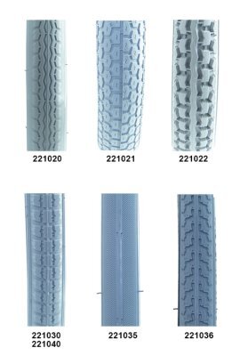 Reifen für Standard-Rollstuhl Profil C-63, 22 x 1 3/8" grau>>>>