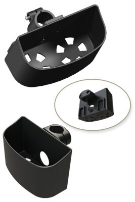 Stockhalter m.Ku.-Schale für2 Stöcke 22mm(Rolko)