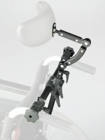 Kopfstützenhalter für Schiebegriff Alu, schwarz>>>>25 mm