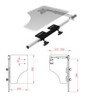 Halber Therapietisch 295x480x8mm,klappbar>>>>