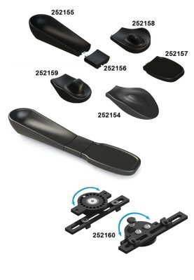 HEMI-System Handauflage,ergonomisch schwarz,