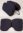 Klapp-Keilkissen 38x25x5/1cm, VELOURS schwarz>>>>