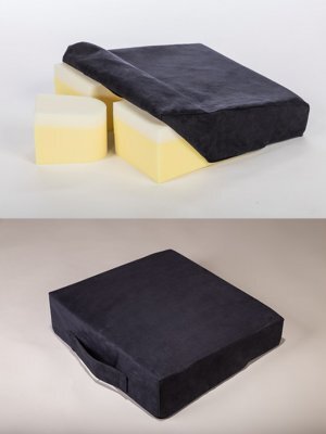 Aufstehhilfe KOMFORT 40x43x12/,8cm VELOURS schwarz(KeproSAN),