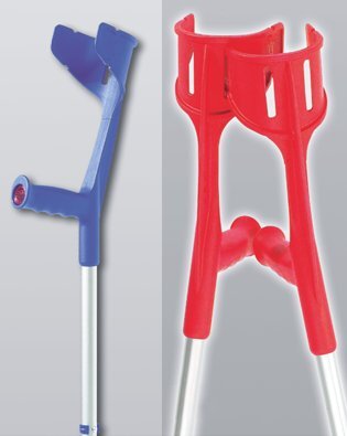 Unterarmgehstütze Überlänge +10cm Quetsch-Clip 1 Paar Farbe: blau