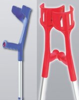 Unterarmgehstütze Überlänge,+10cm Quetsch-Clip blau,
