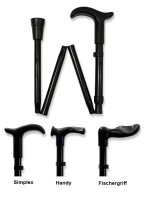 Gehstock HANDY,faltbar,rechts,5-fach verstellbar,schwarz,