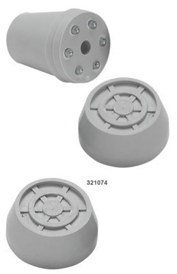 Krückenkapsel mit Spikes 18mmgrau(Ossenberg)