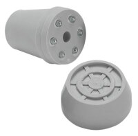 Krückenkapsel mit Spikes 20mm,grau(Ossenberg),