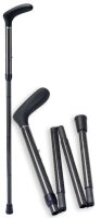 Carbonstock mit Softtouch-Griff, faltbar Raute schwarz>>>>