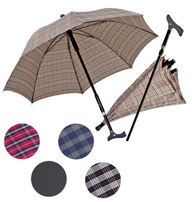 Stockschirm TWIN mit Fritzgriff, verstellbar>>>>Farbe: rot/blau