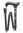 Deluxe-Schlank-Faltstock,STRASS-TATTOO verstb.schwarz,