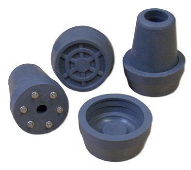 Krückenkapsel mit Spikes und Schutzkappe grau>>>>16 mm
