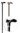 Comfort-Stock verstellbar,links schwarz(Gastrock),
