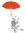 Rollatorschirm TOPRO mit Multifunktionsarm>>>>Farbe: rot