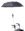 Schirm m.Halterung f.Rollator,ROUTER/ATHLON/SERVER,schwarz,