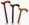 Melbourne-Stock CLASSIC m.,Platinband cognac gebeizt,