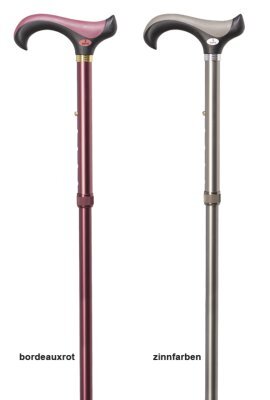 Super Soft-Derbystock,verstellbar zinnfarben,