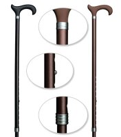 Silikon-Ergonomic-Derbystock,verstellbar schwarz(Gastrock),