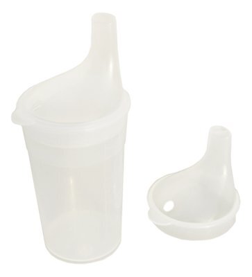Trinkbecher m.Breiaufsatz,langes Mundstück transparent,
