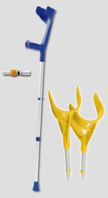 Unterarmgehstütze MAGIC TWIN,Quetsch-Clip blau,