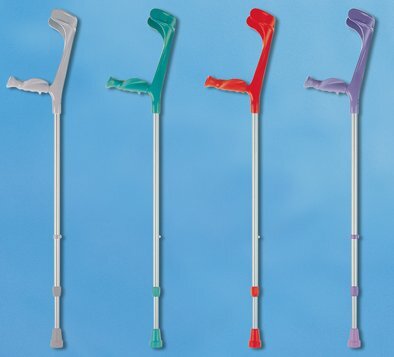 Anatomic-Griff-Stütze m.Druckknopf blau/natur