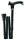 Metall-Gehstock, faltbar, Anatomic-Griff, faltbar>>>>Farbe: schwarz-schwarz links
