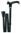 Metall-Gehstock, faltbar, Anatomic-Griff, faltbar>>>>Farbe: schwarz-schwarz links