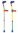 Unterarmgehstütze KIDDY LINE mit Ergo-Softgriff>>>>Farbe: bunt-eloxal