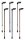 Leichtmetallstock Fischergriff,verstellbar links met.blau,