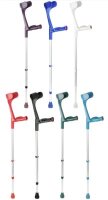 Unterarmgehst.KLASSIKER m.anat,.Softgriff m.Clip rot/eloxal,