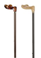 Leichtmetallstock Fischergriff Acryl,verstellbar, bronze>>>>links