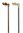 Leichtmetallstock Fischergriff marmorierter Griff, verstellbar schwarz>>>>links