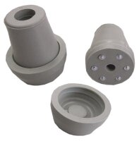 Krückenkapsel mit Spikes, grau>>>>18 mm