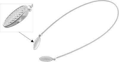Schmuck-Serviettenkettchen mit Clips ca. 53 cm silber>>>>
