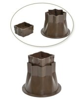 Betterhöher ca.7,2x7,2x8-13cm, braun (VPE: 4...