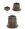 Betterhöher ca.7,2x7,2x8-13cm, braun (VPE: 4...