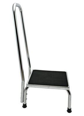 Trittstufe mit Haltegriff chrom/schwarz>>>>