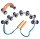 Massage-Rückenrollband mit Kunststoffnoppen ca.115x8cm, Holz>>>>