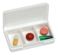 Tablettendose klein 3 Fächer weiß>>>>