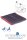 ALPHA Gleitmatte Rollstuhl, Cotton/Naturdrell 50x45 cm, schwarz-rot>>>>