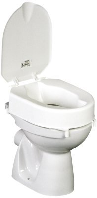 Hi-Loo Toilettensitzerhöhung,m.Klammern,m.Deckel,10cm,